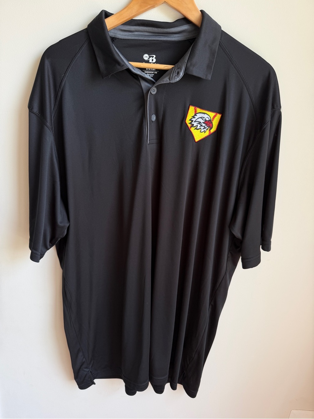 4/$20 Badger Performance Wicking Short Sleeve Polo Shirt Eagles Team Logo 2X